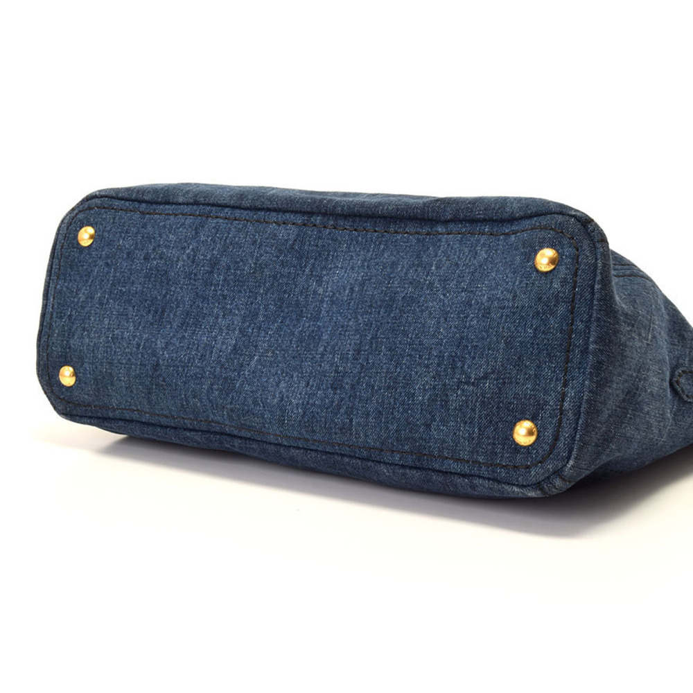 Prada Tote Bag Blue Denim - Picture 5 of 11